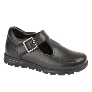 Roamers Girls Leather Mary Janes / Black
